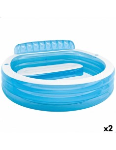 Piscina Insuflável Intex Azul Branco Azul/Branco 540 L 203 x 48 x 152 cm (3 Unidades) | Tienda24 Tienda24.eu