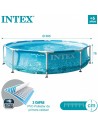 Schwimmbad Abnehmbar Intex 305 x 76 x 305 cm | Tienda24 Tienda24.eu