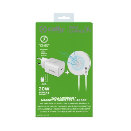 Portable charger Celly MAGCHARGEKIT White by Celly, Chargers - Ref: S7749653, Price: 31,22 €, Discount: %