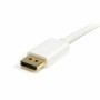 Cable DisplayPort Mini a DisplayPort Startech MDP2DPMM2MW   (2 m) Blanco 4K Ultra HD de Startech, Cables DisplayPort - Ref: S...