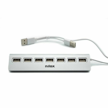 Hub USB Nilox NXHU7ALU2 Grigio | Tienda24 - Global Online Shop Tienda24.eu