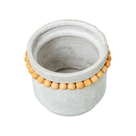 Cache-pot Alexandra House Living Gris Bois Céramique Boulettes 24 x 18 cm de Alexandra House Living, Cache-pots - Réf : D1627...