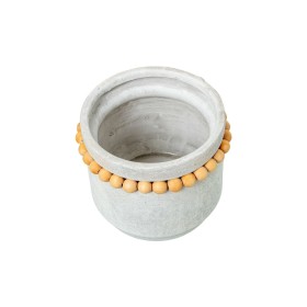 Cache-pot Alexandra House Living Gris Bois Céramique Boulettes 19 x 16 cm de Alexandra House Living, Cache-pots - Réf : D1627...