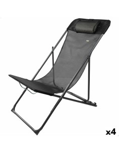 Marbueno Chaise Longue Pliante Acier Avec Coussin Jardin et Piscine 190X58X27 cm Vert 10002 | Tienda24 Tienda24.eu