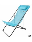 Chaise longue inclinable Aktive Bleu 53 x 87 x 78 cm (4 Unités) | Tienda24 Tienda24.eu