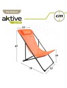 Chaise longue inclinable Aktive Orange 53 x 87 x 78 cm (4 Unités) | Tienda24 Tienda24.eu