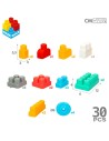 Blocs de construction Color Block Valise Voiture de police 30 Pièces (2 Unités) | Tienda24 Tienda24.eu