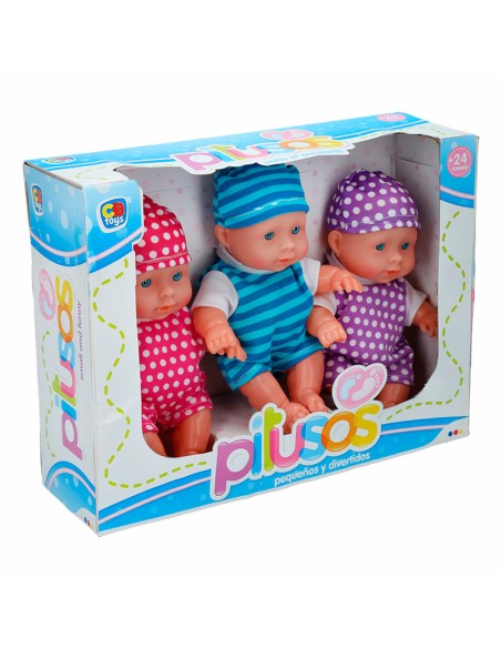 Set Muñecas Colorbaby Pitusos 3 Piezas 20 cm 13 x 20 x 6,5 cm 6 Unidades | Tienda24 Tienda24.eu