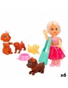 Doll with Pet Colorbaby 5 x 12,5 x 3 cm (6 Units) | Tienda24 Tienda24.eu