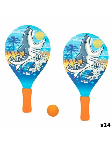 Beach Spades with Ball Aktive Shark 19,5 x 38 cm (24 Units) | Tienda24 Tienda24.eu