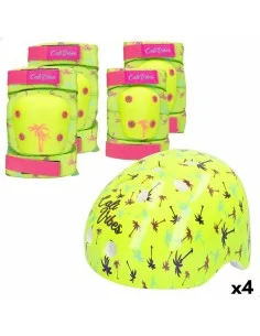 Set di Protezione Sportiva Colorbaby Neon Cali Vibes Giallo (4 Unità) da Colorbaby, Caschi per bambini - Ref: S8903110, Preci...