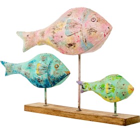 Deko-Figur Alexandra House Living Bunt Eisen Fische 83 x 16 x 51 cm von Alexandra House Living, Sammlerstücke - Ref: D1627166...