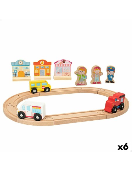 Tren com Circuito Woomax 6 Unidades 39 x 1 x 26 cm | Tienda24 Tienda24.eu