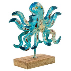 Deko-Figur Alexandra House Living Blau Eisen Oktopus 28 x 10 x 28 cm von Alexandra House Living, Sammlerstücke - Ref: D162716...