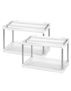 Contenitore per Sistemare per Mobile da Cucina Max Home Bianco 2 Mensole 2 Unità 37,5 x 25,5 x 19 cm da Max Home, Ripiani e s...