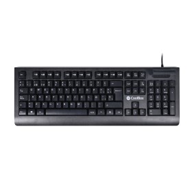 Clavier CoolBox COO-TEC04DNI Noir Espagnol Qwerty QWERTY de CoolBox, Claviers - Réf : M0521204, Prix : 27,61 €, Remise : %