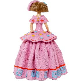 Figura Decorativa Alexandra House Living Cor de Rosa Plástico Vestido 15 x 15 x 21 cm de Alexandra House Living, Colecionávei...