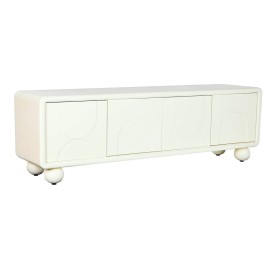 Meubles de télévision DKD Home Decor Blanc Bois MDF 160 x 37 x 50 cm de DKD Home Decor, Tables et supports de télévision - Ré...