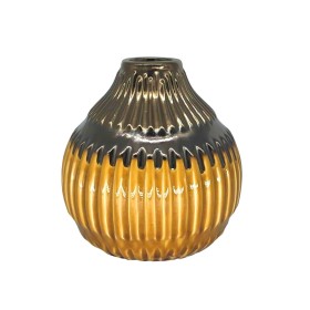 Buy Vase Romimex Mustard Ceramic Spherical 21 x