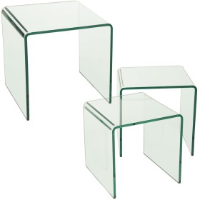 Jeu de 3 tables Alexandra House Living Transparent Verre de Alexandra House Living, Tables - Réf : D1624492, Prix : 229,92 €,...