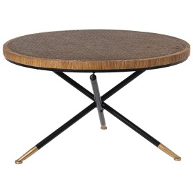 Table Basse Alexandra House Living Marron Noir Rotin Fibre naturelle 80 x 46 x 80 cm de Alexandra House Living, Tables - Réf ...