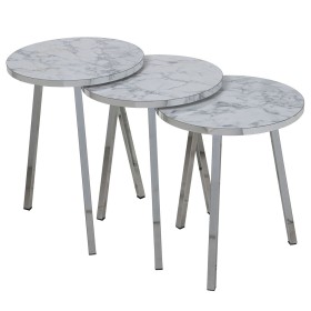 Jeu de 3 tables Alexandra House Living Argenté Bois de Alexandra House Living, Tables - Réf : D1624563, Prix : 101,33 €, Remi...