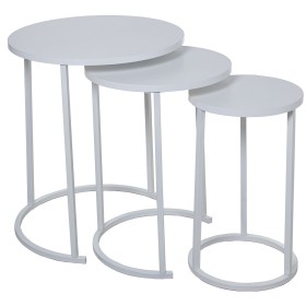 Jeu de 3 tables Alexandra House Living Blanc Gris Bois de Alexandra House Living, Tables - Réf : D1624569, Prix : 121,87 €, R...