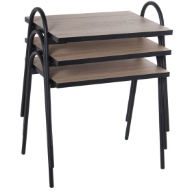 Jeu de 3 tables Alexandra House Living Marron Noir Bois de Alexandra House Living, Tables - Réf : D1624582, Prix : 155,23 €, ...