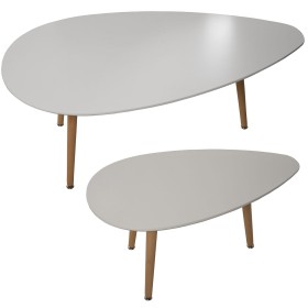 Set of 2 tables Alexandra House Living White Wood by Alexandra House Living, Tables - Ref: D1624598, Price: 334,17 €, Discoun...