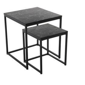 Juego de 2 mesas Alexandra House Living Negro Metal de Alexandra House Living, Mesas - Ref: D1624606, Precio: 198,36 €, Descu...