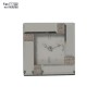 Tafelklok Alexandra House Living Cinzento Cristal Espelho 14 x 4 x 14 cm de Alexandra House Living, Relógios de secretária - ...