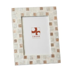 Photo frame Alexandra House Living Brown Mother of pearl 19 x 1 x 24 cm by Alexandra House Living, Table and wall frames - Re...