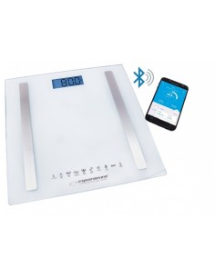 Digital Bathroom Scales SPC Internet ATENEA FIT 3 White Tempered Glass 180 kg 50 x 50 x 28 cm | Tienda24 Tienda24.eu