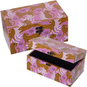 Set of decorative boxes Alexandra House Living Pink Wood 2 Pieces by Alexandra House Living, Boxes - Ref: D1625469, Price: 36...