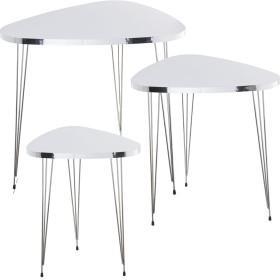 Set of 3 tables Alexandra House Living Silver Wood by Alexandra House Living, Tables - Ref: D1627386, Price: 86,06 €, Discoun...