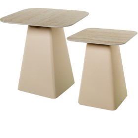 Set of 2 tables Alexandra House Living Beige Wood by Alexandra House Living, Tables - Ref: D1627506, Price: 321,46 €, Discoun...