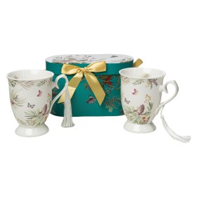 Set of Mugs Romimex Green Ceramic 300 ml 2 Units by Romimex, Cups - Ref: D1628842, Price: 22,05 €, Discount: %