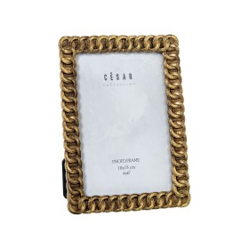 Photo frame Alexandra House Living Golden Plastic 12 x 1 x 17 cm by Alexandra House Living, Table and wall frames - Ref: D162...