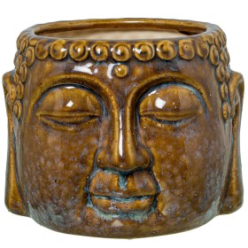 Planter Alexandra House Living Brown Ceramic Buddha 18 x 11 x 17 cm by Alexandra House Living, Cachepots - Ref: D1629407, Pri...