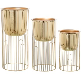 Set de Maceteros Alexandra House Living Oro Metal 3 Piezas de Alexandra House Living, Maceteros - Ref: D1633198, Precio: 131,...