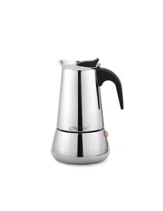 Cafettiera Italiana Feel Maestro MR-1660-4 Nero Argentato Acciaio inossidabile 18/10 200 ml 4 Tazze da Feel Maestro, Moke e c...