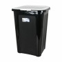 Rubbish Bin Tontarelli Coverline White 44 L Black 38,5 x 34,5 x 54,5 cm (6 Units) | Tienda24 - Global Online Shop Tienda24.eu