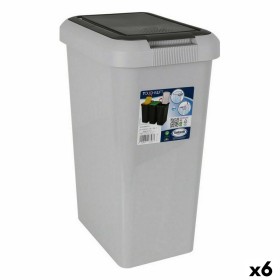 Cubo de basura Kitchen Move Acero Inoxidable 30 L Gris | Tienda24 - Global Online Shop Tienda24.eu