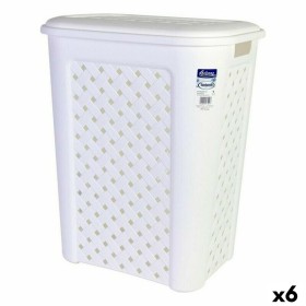 Laundry basket Tontarelli Arianna Wengue Plastic 43,5 x 33,5 x 55 cm (6 Units) | Tienda24 - Global Online Shop Tienda24.eu