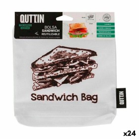 Sacchetto Riutilizzabile per Alimenti Quttin Sandwich 18 x 18 x 2 cm (24 Unità) di Quttin, Conservazione di alimenti - Rif: S...