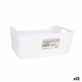 Multi-purpose basket Privilege  wicker Squared 22 x 22 x 8 cm (12 Units) | Tienda24 - Global Online Shop Tienda24.eu