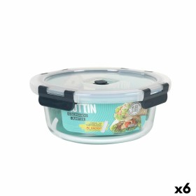 Hermetic Lunch Box Quttin Circular 900 ml Ø 18 x 7,5 cm (6 Units) by Quttin, Food storage - Ref: S2231560, Price: 23,15 €, Di...