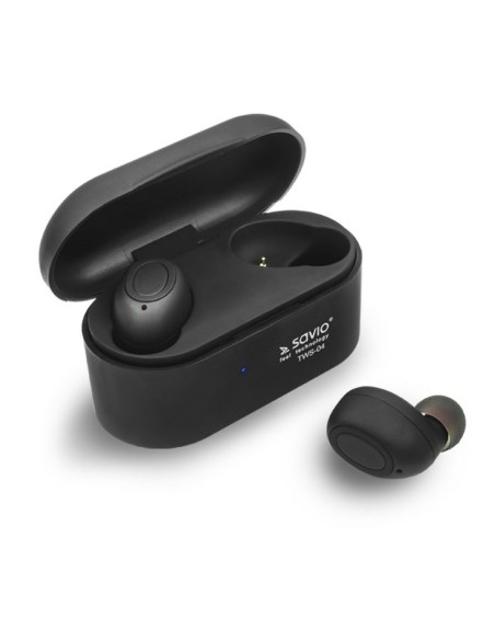 In-ear Bluetooth Headphones Savio TWS-04 Black Graphite | Tienda24 Tienda24.eu