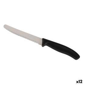 Ensemble de Couteaux Noir Argenté Acier inoxydable Plastique 17 cm (12 Unités) | Tienda24 - Global Online Shop Tienda24.eu