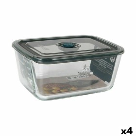 Lunchbox hermetisch Santa Clara Grau 1,5 L rechteckig (4 Stück) von Santa Clara, Lagerung von Lebensmitteln - Ref: S2232976, ...